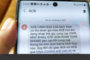 Cảnh báo thủ đoạn chiếm đoạt tài khoản ngân hàng