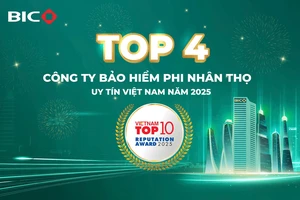 BIC lọt TOP 4 Công ty bảo hiểm phi nhân thọ uy tín
