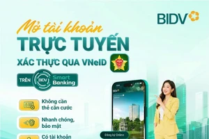 Mở tài khoản ngân hàng BIDV trực tuyến, xác thực qua VNeID ngay trên điện thoại