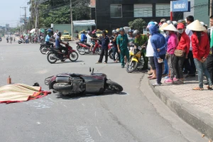 Một phụ nữ bị xe ben cán tử vong