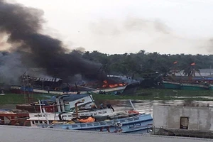  Đầu năm, cháy tàu cá thiệt hại tiền tỉ