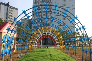 Độc đáo khu vườn chong chóng hơn 5.000 chiếc ở làng đại học 