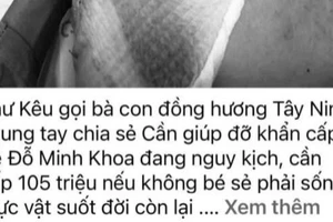 Cảnh báo chiêu trò giả danh bệnh nhi để kêu gọi từ thiện tại Tây Ninh