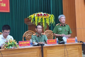 Công an tỉnh Bà Rịa - Vũng Tàu thông tin về vụ án. Ảnh: K.LY
