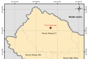 Động đất 4,4 độ richter ở Lai Châu