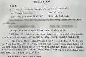 Người dọa giết cả nhà phóng viên bị phạt 42,5 triệu đồng