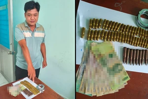 Nam thanh niên giấu còng, hàng chục viên đạn trong cốp xe máy