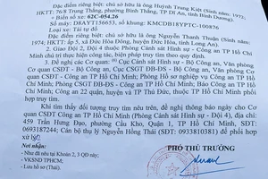 Công an truy tìm người và 6 xe tự đổ liên quan vụ chiếm đoạt tài sản