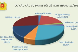 Bộ Công an: Tội phạm trật tự xã hội tháng 12-2025 có xu hướng tăng