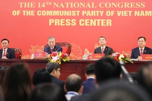 Tổng Bí thư Tô Lâm đang chủ trì họp báo sau Đại hội XIV