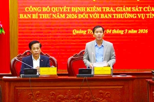 Đoàn kiểm tra của Bộ Chính trị công bố quyết định giám sát tại Quảng Trị