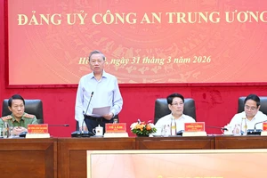 Tổng Bí thư Tô Lâm chỉ đạo Hội nghị Đảng ủy Công an Trung ương Quý I-2026