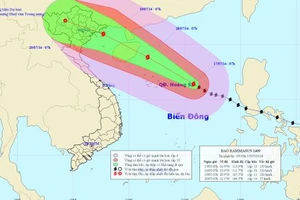 Tâm bão số 2 cách Hoàng Sa 390km, gió giật cấp 16