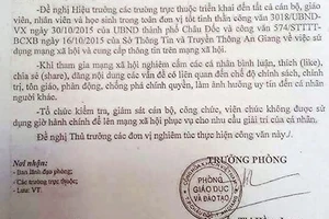 Thu hồi văn bản cấm GV, HS bình luận trên Facebook