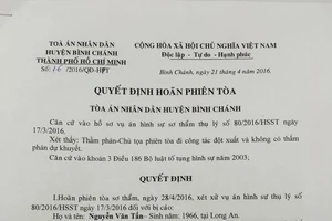 Tòa Bình Chánh hoãn xử vụ Xin Chào vì thẩm phán bận đột xuất