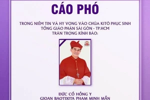 Thông tin tang lễ Đức Hồng y Gioan Baotixita Phạm Minh Mẫn