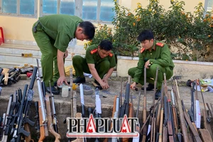 Tiêu hủy hàng trăm khẩu súng các loại