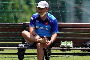 HLV Park Hang-seo lo lắng trước tình hình tiền đạo nội Việt Nam ít đất diễn.