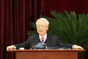 Tổng Bí thư, Chủ tịch nước Nguyễn Phú Trọng phát biểu bế mạc Hội nghị. Ảnh: TTXVN