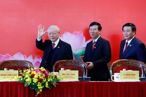 Tổng bí thư, Chủ tịch nước Nguyễn Phú Trọng dự họp báo sau Đại hội XIII của Đảng.