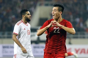 Bàn thắng vào lưới UAE khiến Tiến Linh được AFC xếp vào danh sách năm ngôi sao bảng G.