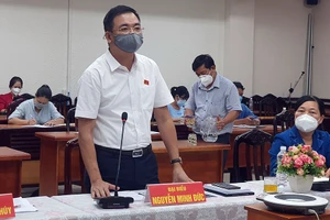 Đại biểu Nguyễn Minh Đức, Phó Chủ nhiệm Ủy ban Quốc phòng và An ninh của Quốc hội, tại buổi tiếp xúc cử tri ngày 17-11.