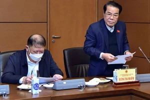 Trưởng ban Dân nguyện Dương Thanh Bình, Phó Trưởng đoàn thường trực đoàn giám sát, báo cáo tình hình triển khai kế hoạch giám sát, dự kiến công việc trong thời gian tới. 