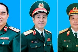 Trung tướng Nguyễn Viết Lượng, Trung tướng Đỗ Quyết và Thiếu tướng Hoàng Văn Lương (từ trái qua), ba trong các cá nhân có trách nhiệm được UBKT Trung ương nêu trên.