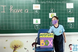 Giờ học tiếng Anh của học sinh Trường Tiểu học Lê Văn Thọ, quận Gò Vấp.