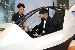 Mẫu mô tô bay được giới thiệu tại Triển lãm Vietnam Motor Show 2022.