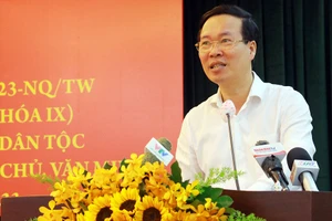 Thường trực Ban Bí thư Võ Văn Thưởng phát biểu tại hội thảo.
