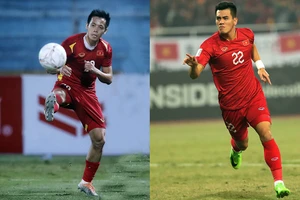 Văn Quyết và Tiến Linh tranh nhau Quả bóng vàng.