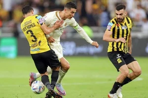 Ronaldo trong trận Al Nassr thua Al Attihad.