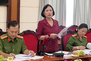 Phó Chủ tịch Hội Luật gia TP.HCM Ung Thị Xuân Hương nêu ý kiến tại hội thảo.