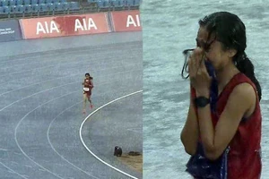 Hình ảnh Bou Samnang dù chân đau và bị bỏ rất xa nhưng vẫn kiên trì chinh phục hết cự ly 5.000 m về đích làm rung động hàng triệu con tim.