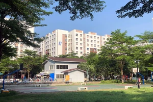 Một chung cư vừa túi tiền tại quận Bình Tân với một số tiện ích như công viên, sân chơi thể thao... 