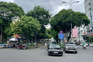 Vị trí dự kiến làm khu đậu xe thông minh ở Công viên Lê Văn Tám.