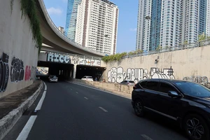 Nhiều công trình giao thông công cộng hiện đang bị vẽ bậy.