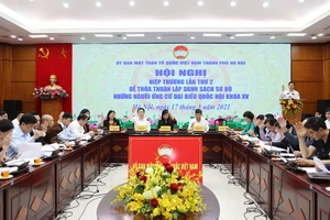 Ủy ban MTTQ Việt Nam TP Hà Nội tổ chức Hội nghị hiệp thương lần thứ 2 để thoả thuận, lập danh sách sơ bộ những người ứng cử ĐBQH khoá XV chiều ngày 17-3.