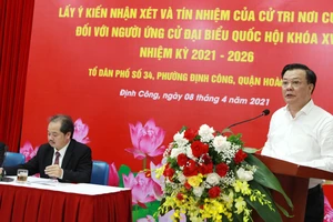 Cử tri nhận xét về Bí thư Thành uỷ Hà Nội Đinh Tiến Dũng