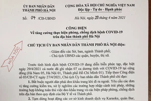 Có 1 ca COVID-19 mới, Hà Nội ra công điện khẩn chống dịch