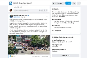 Xảy ra tranh giành khi tổ chức phát quà từ thiện tự phát ở Hà Nội 