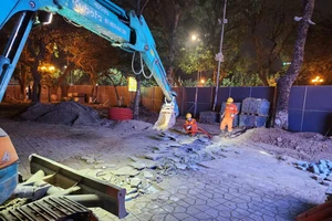 Hà Nội thí điểm lát đá tự nhiên ở Hồ Thiền Quang 