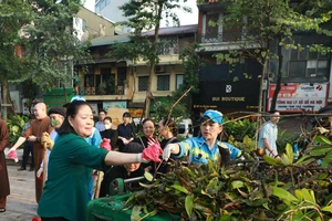 Bí thư thành uỷ Hà Nội cùng người dân xuống đường dọn vệ sinh môi trường sau bão số 3