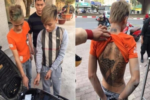  Hai thanh niên vứt xe khi thấy cảnh sát