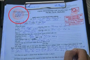 CSGT lập biên bản xử phạt có cần đóng dấu treo?