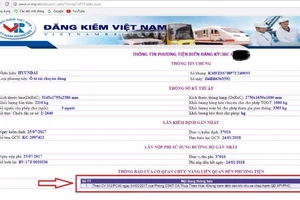 Tài xế có thể tra cứu phạt nguội qua Internet