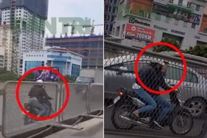 Truy tìm cô gái chạy xe máy ngược chiều trên đường cấm 