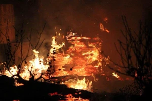 Nhà xưởng bốc cháy khủng khiếp trong đêm lạnh giá