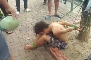 Tạm giữ hình sự 3 người trói thanh niên 16 tuổi vào gốc cây